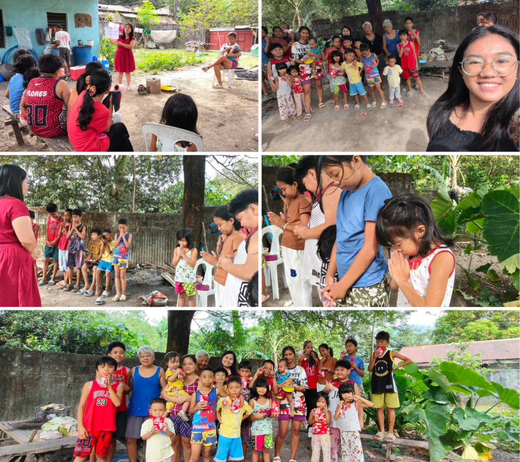 Children and volunteers participating in community activities at Subic Bay Baptist Ministries.