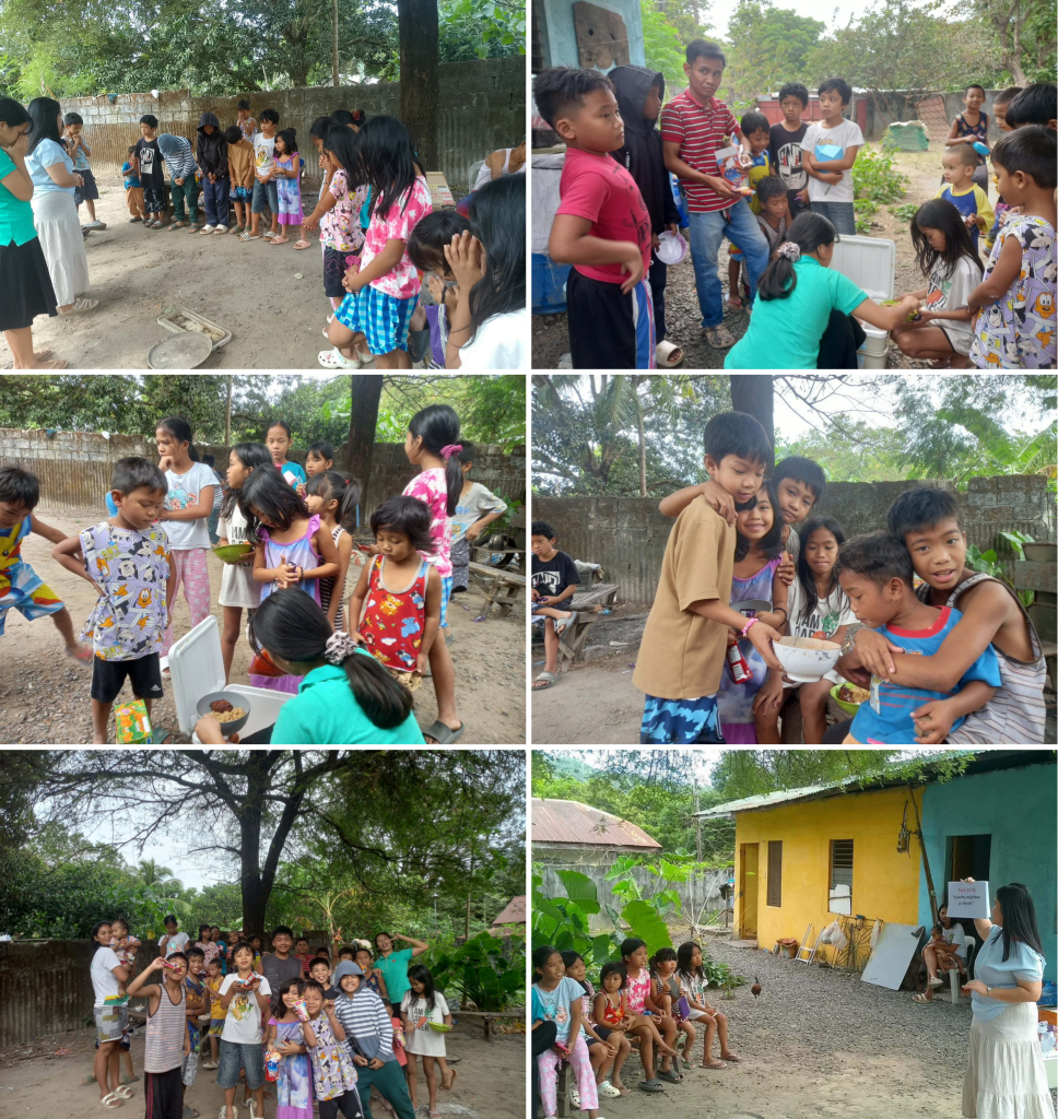 Children participating in outdoor activities at Subic Bay Baptist Ministries.