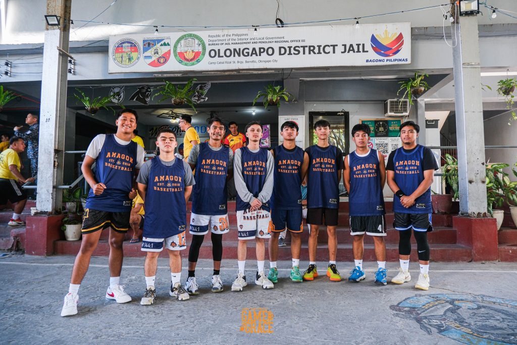 AMAGOH Gallery 25 Basketball team standing in front of Olongapo District Jail.